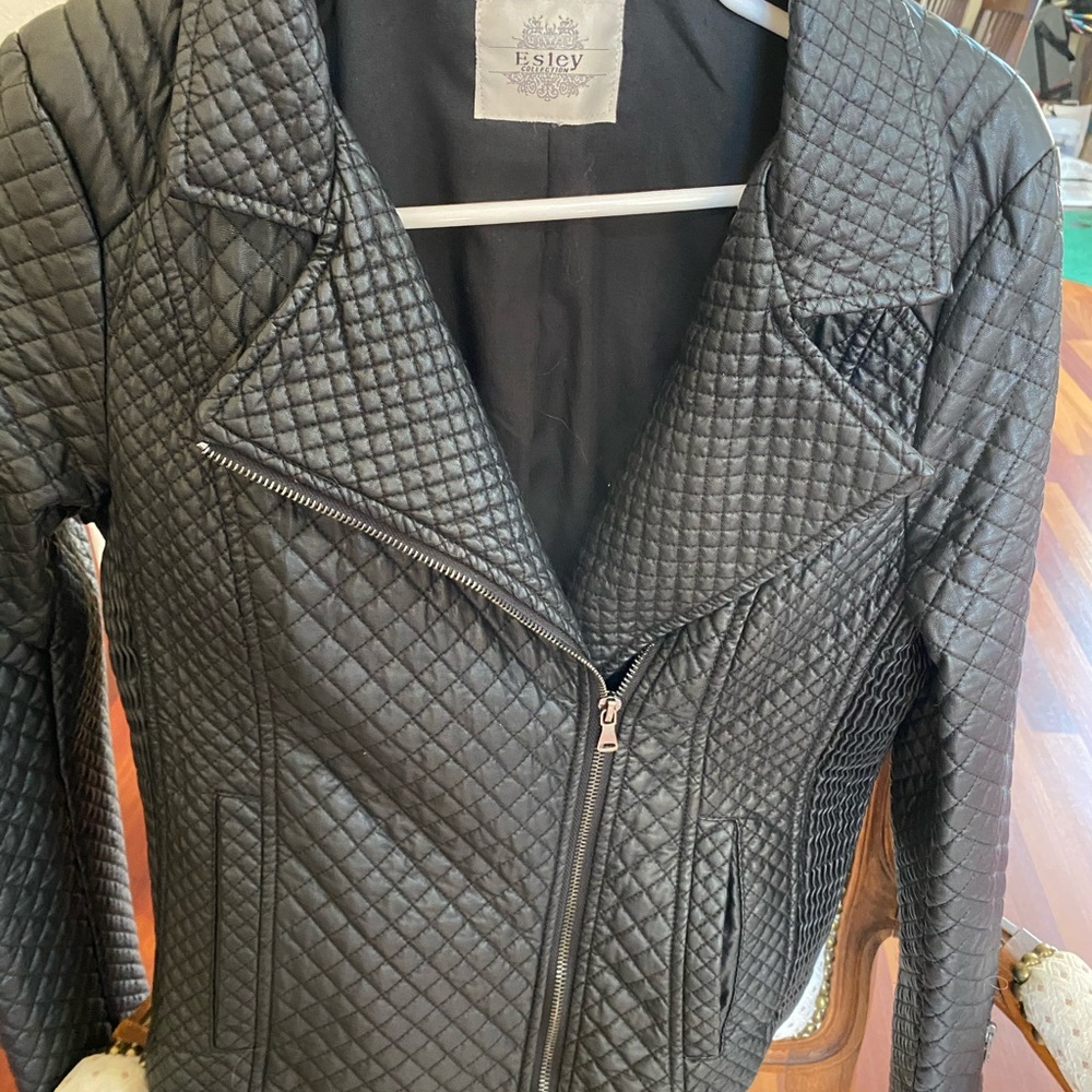 Faux leather jacket